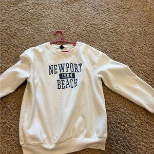 White Newport Beach Sweatshirt